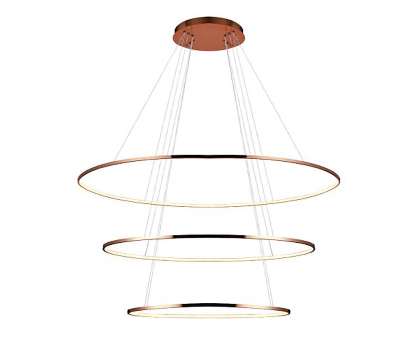 Pendente em Led 39W Birdie Oval Rose Gold image number 0