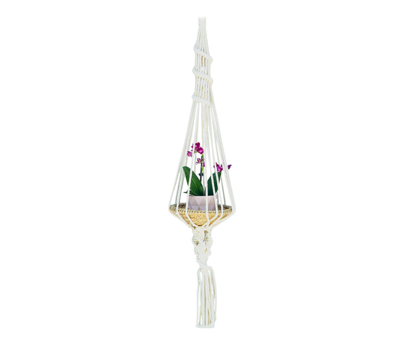 Hanger em Macram&ecirc; Oz Branco - image 0