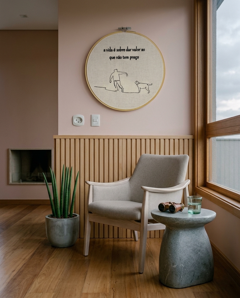 Bordado Decorativo "A Vida &Eacute; Sobre Dar Valor" image number 2