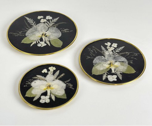 Jogo de Pratos Decorativos Elo Florence Preto image number 1