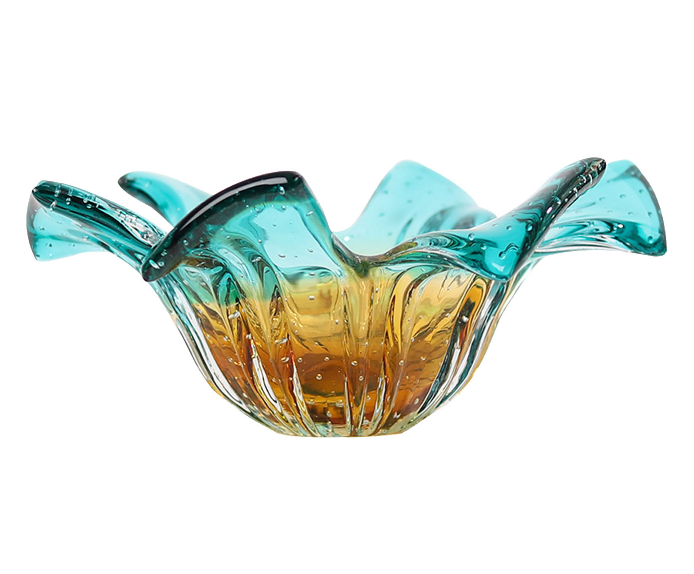 Centro de Mesa Murano Azul e Dourado image number 0