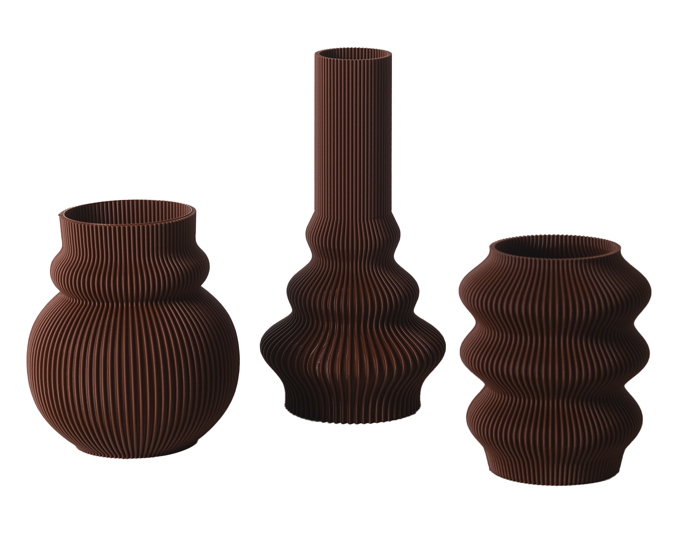 Trio de Vasos Alquimia Marrom - image 0