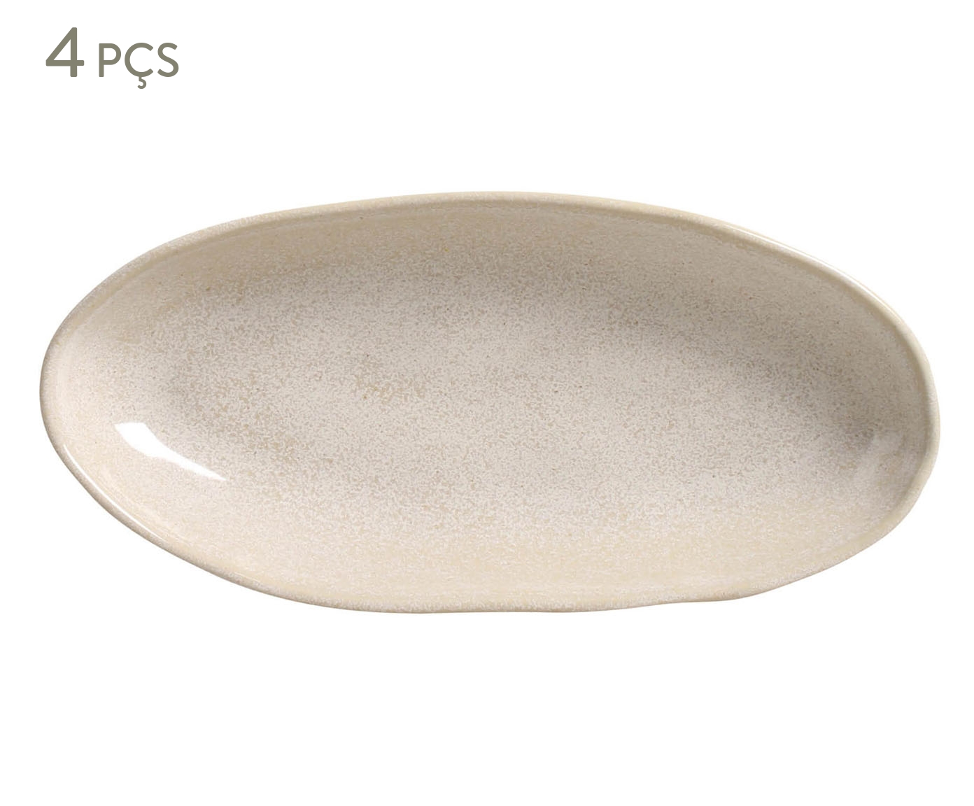 Jogo de Travessas Oval Funda Org&acirc;nico Latte Cru - image 0