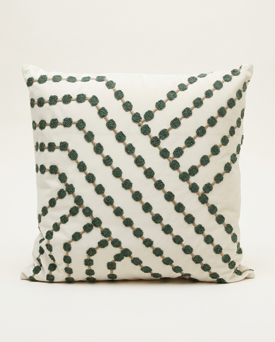 Almofada Aveludada Bloucle Verde ll image number 2