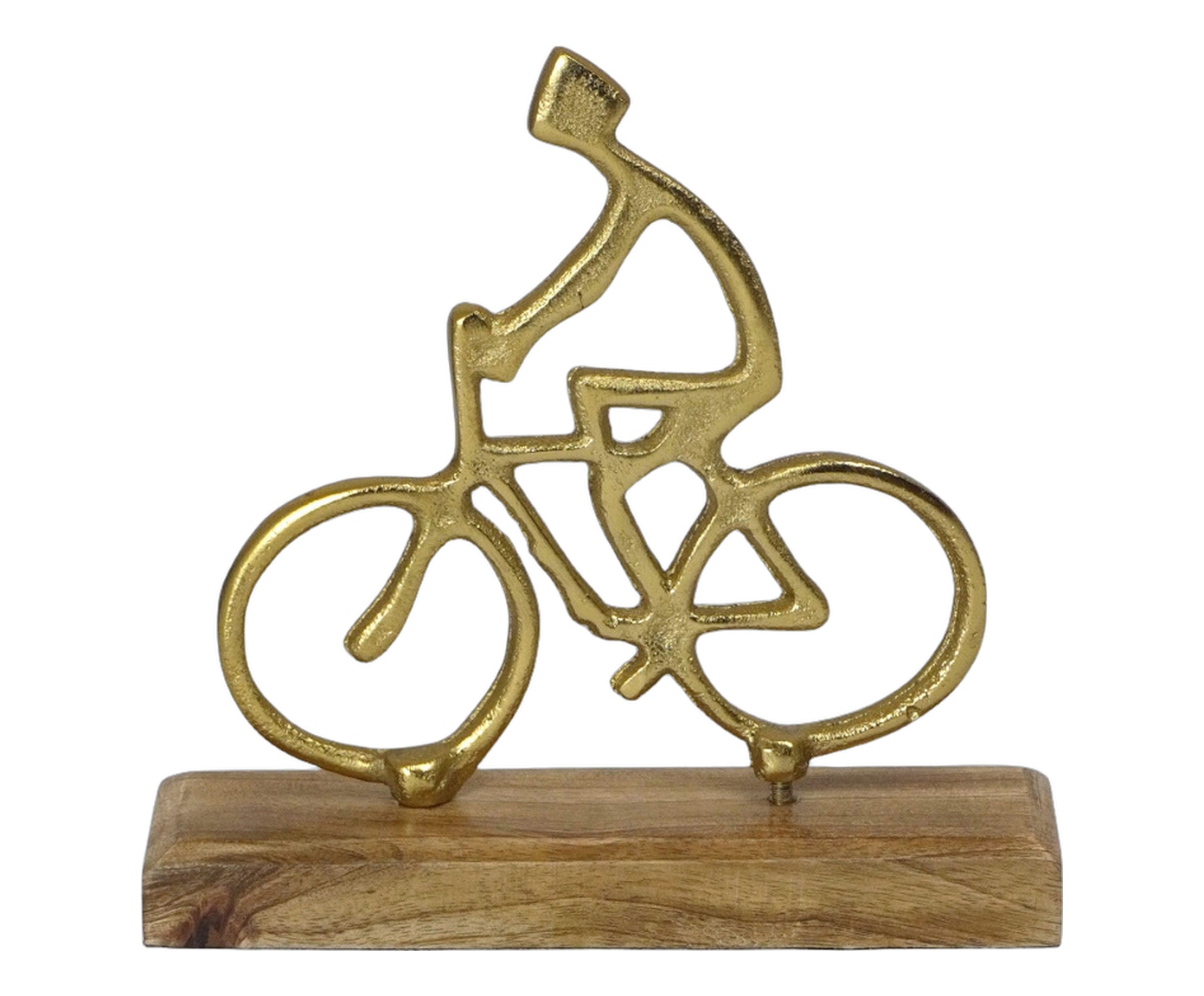 Bicicleta Decorativa Pedalis Dourado e Marrom image number 0