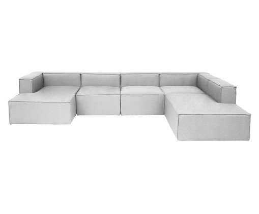 Sof&aacute; 5 M&oacute;dulos Chaise e Encosto Mensa Fendi image number 0