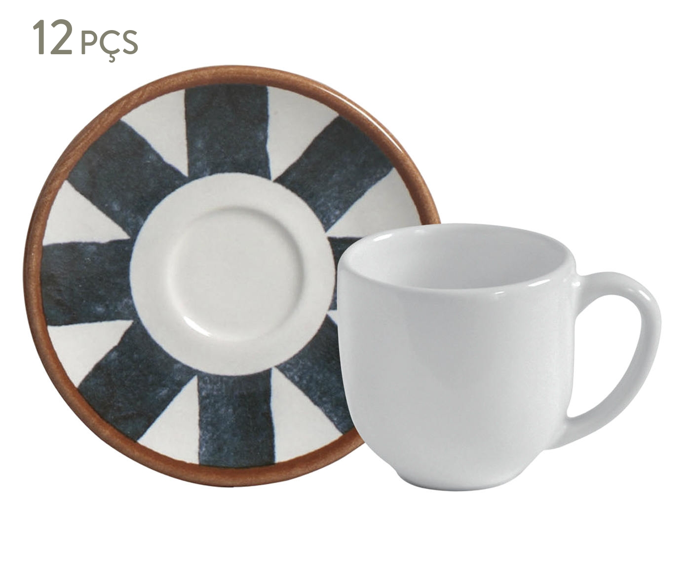 Jogo de X&iacute;cara para Caf&eacute; Coup Stoneware Tr&oacute;pico Abstrato - image 0