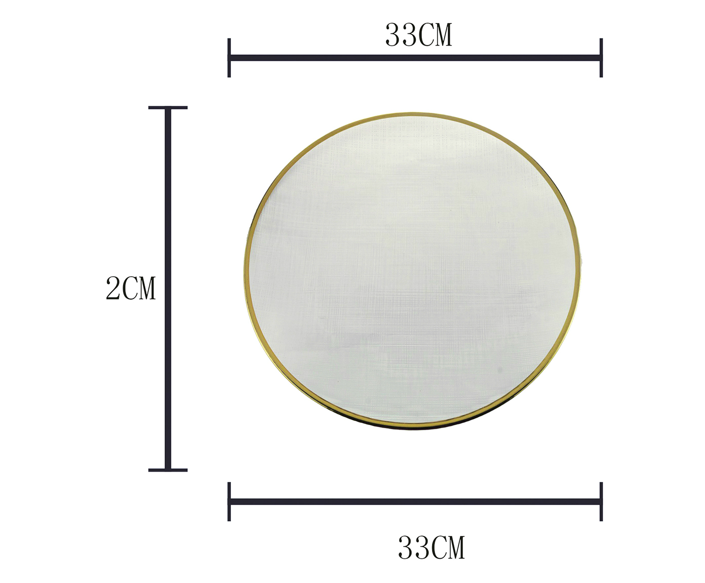 Sousplat em Cristal Linen Dourado image number 2