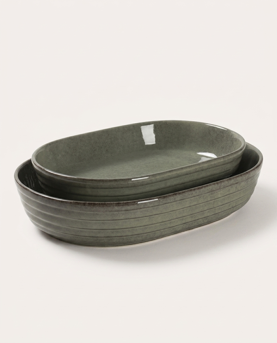 Jogo de Travessa Orn&eacute; Verde - Oval image number 4