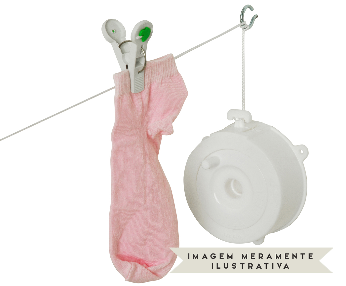 Varal de Parede Stick - Branco image number 1