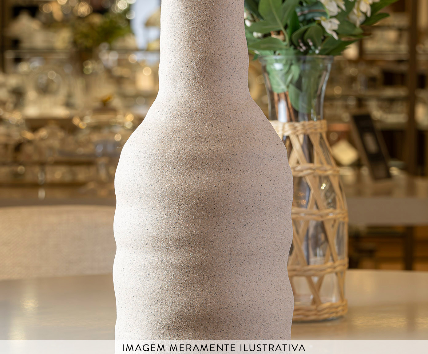 Vaso de Cer&acirc;mica Doha Bege - image 1