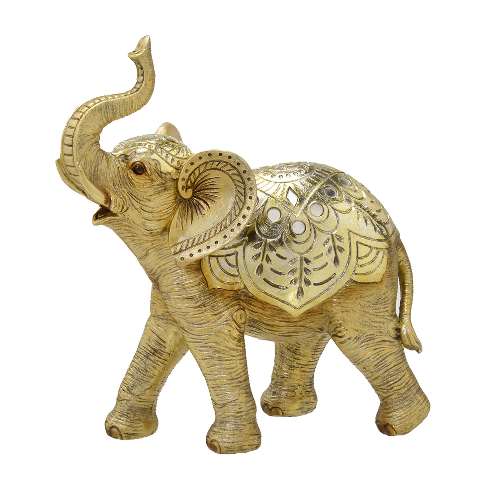 Elefante Decorativo Dourado image number 0
