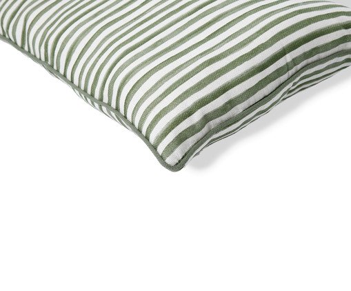 Capa de Almofada Retangular Estampada com Cordon&ecirc; Listras Sofia Verde image number 4