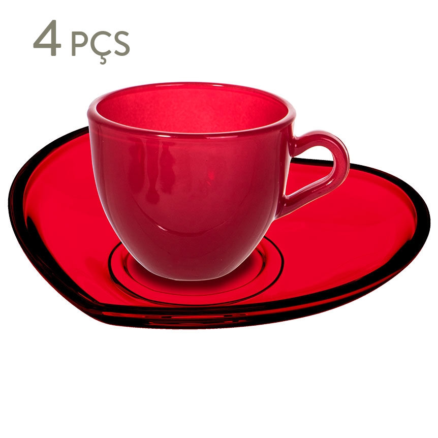 Jogo de X&iacute;caras para Caf&eacute; He Vermelho image number 0