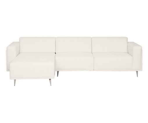 Sof&aacute; Modular com Chaise Ant&ocirc;nio Ch&aacute; Branco image number 0