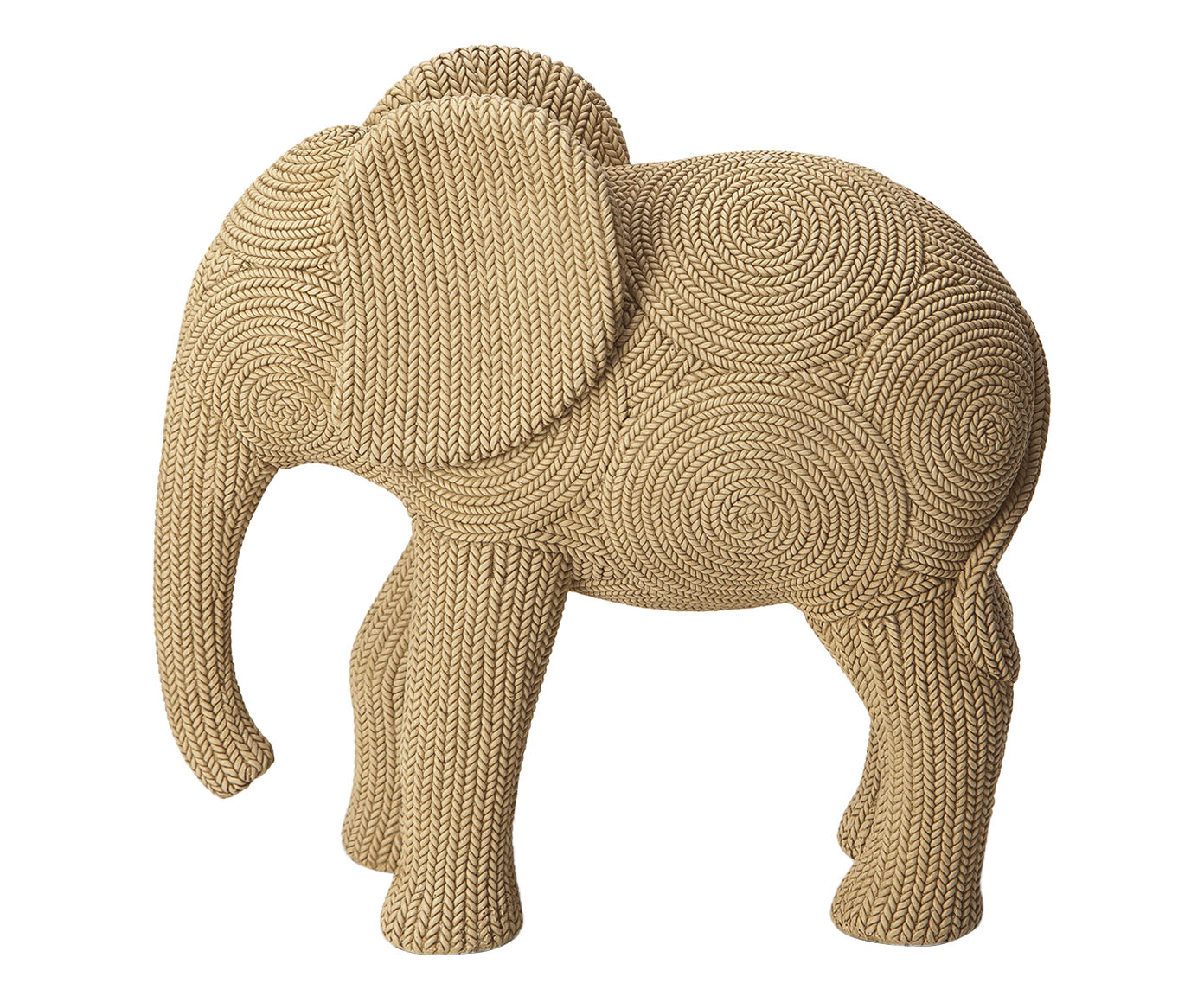 Adorno em Poliresina Elefante Bege image number 0
