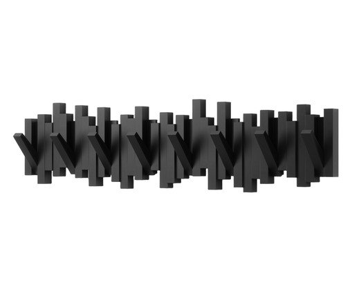 Cabideiro de Parede Preto - 8 Sticks - image 1