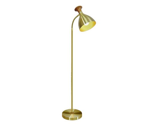 Lumin&aacute;ria de Piso Kamilla Dourada Bivolt - image 0