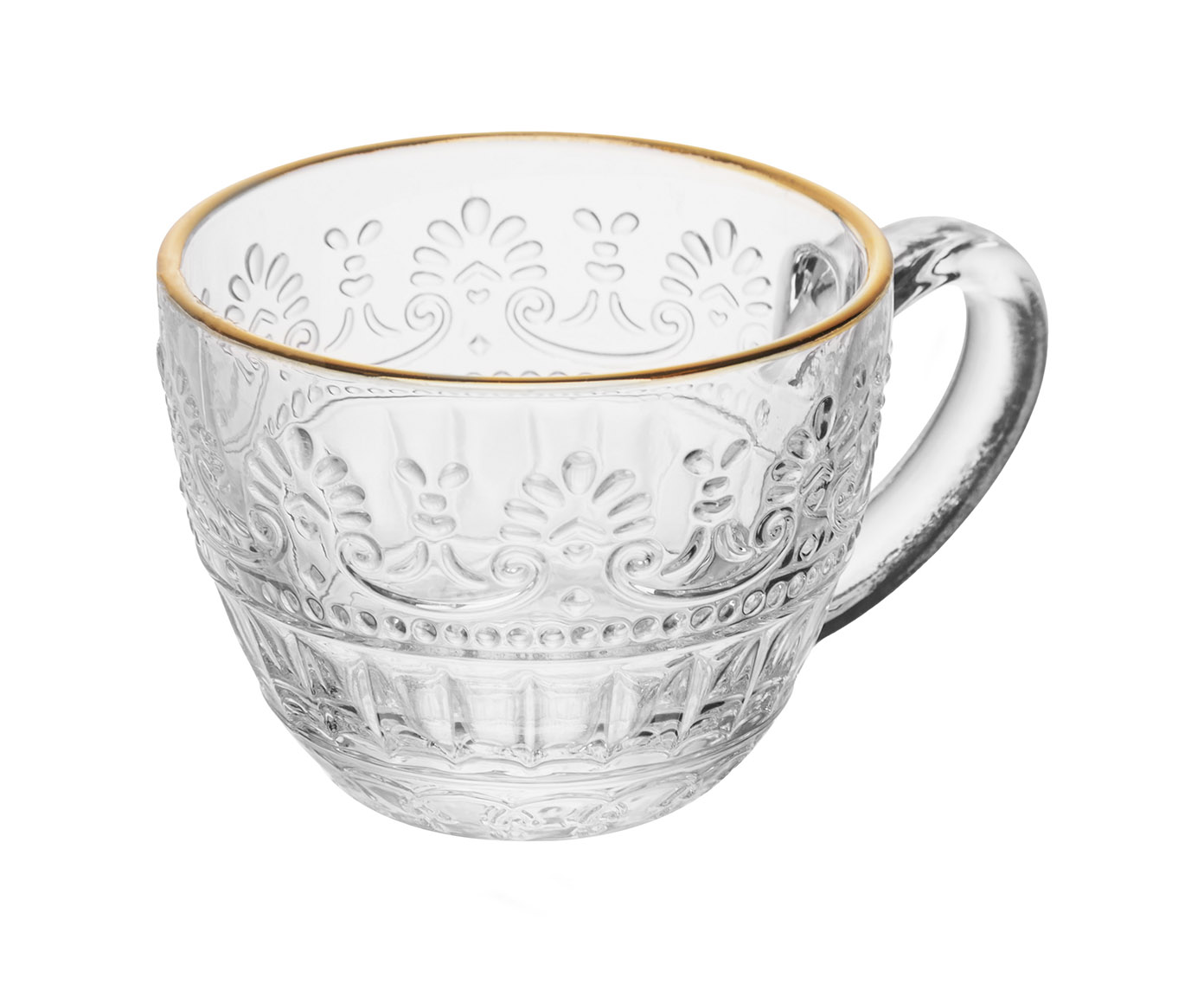 Jogo de X&iacute;caras para Caf&eacute; com Fio Dourado Mauve image number 2