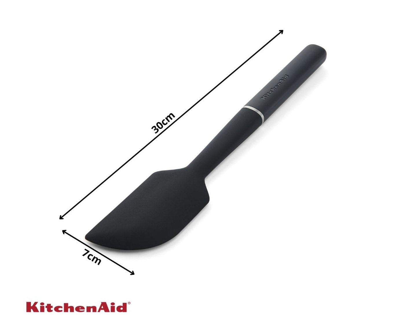 Esp&aacute;tula Raspadora em Silicone Multiuso Kitchenaid Preta image number 1