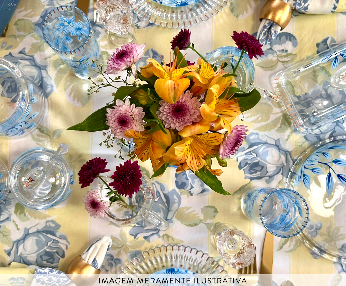 Leiteira Cristal Floral Azul image number 4