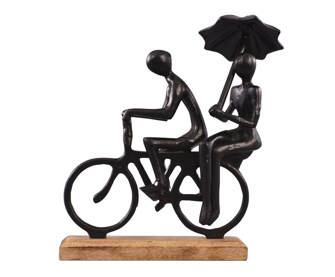 Escultura Casal Biker Preta image number 0
