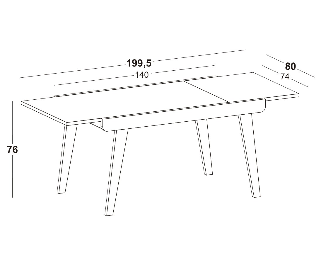 Mesa de Jantar Extensivel Maxi Off White - image 1