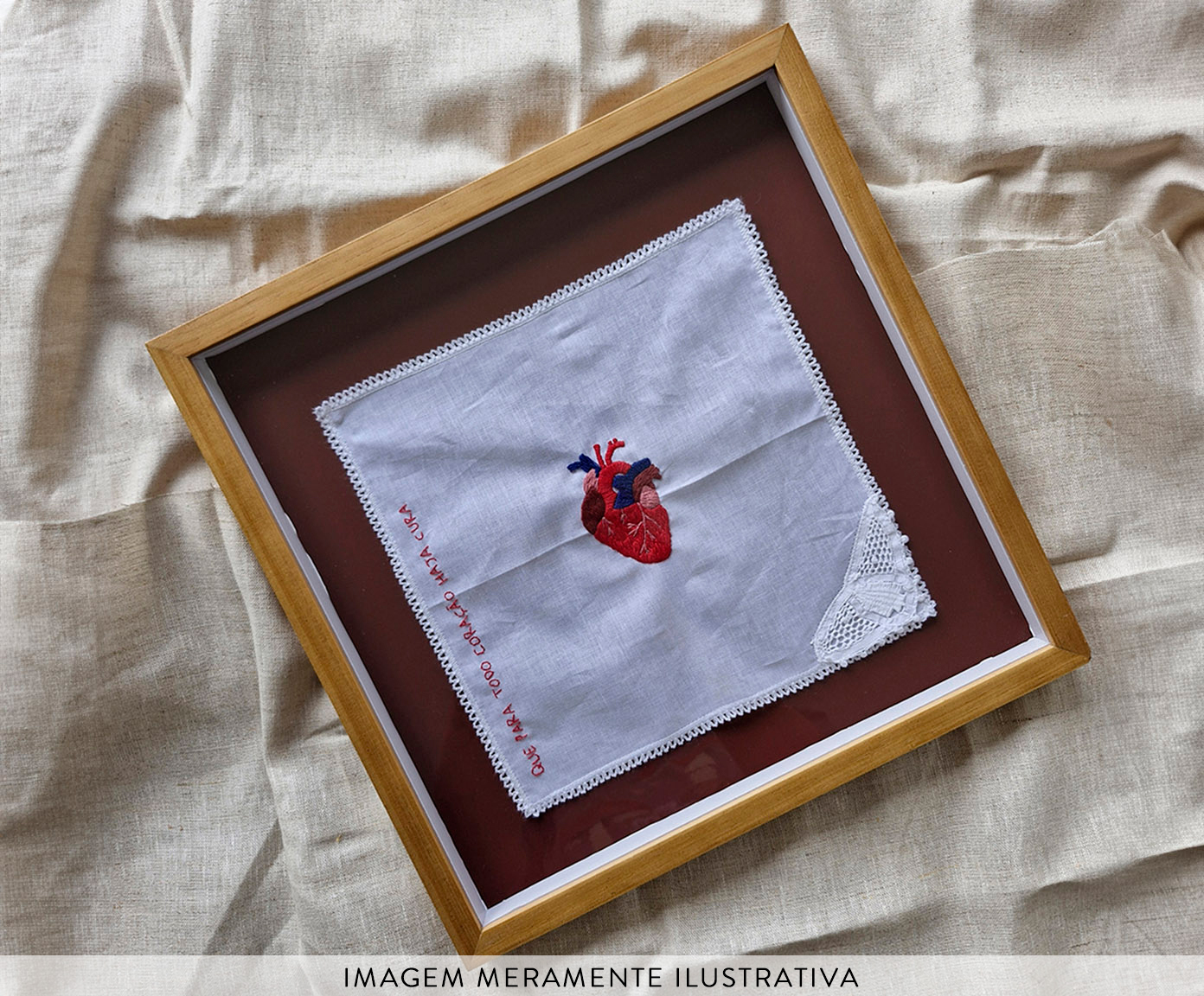 Quadro Decorativo Bordado Cura image number 4