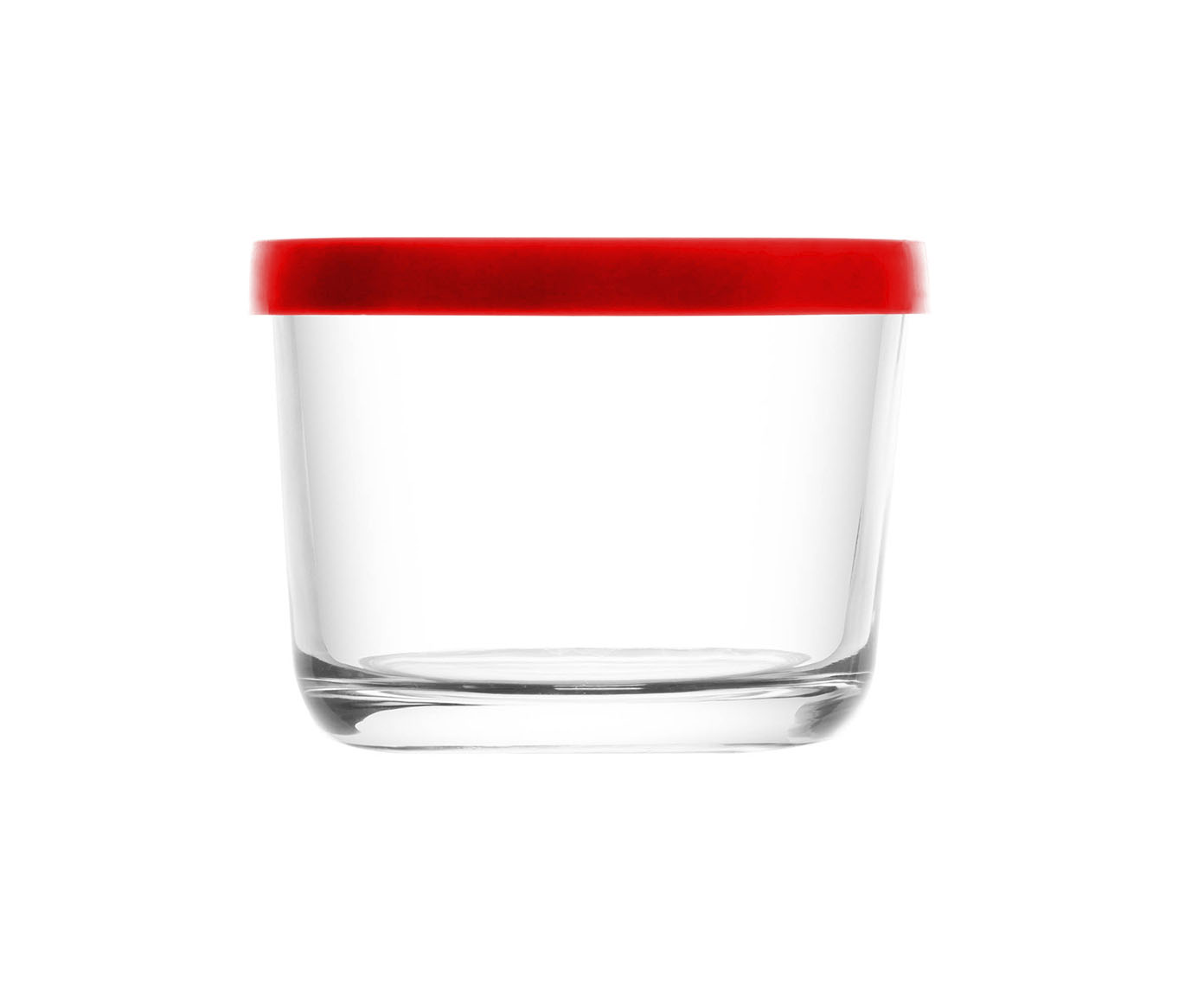 Pote de Vidro com Tampa Octans Vermelho image number 1