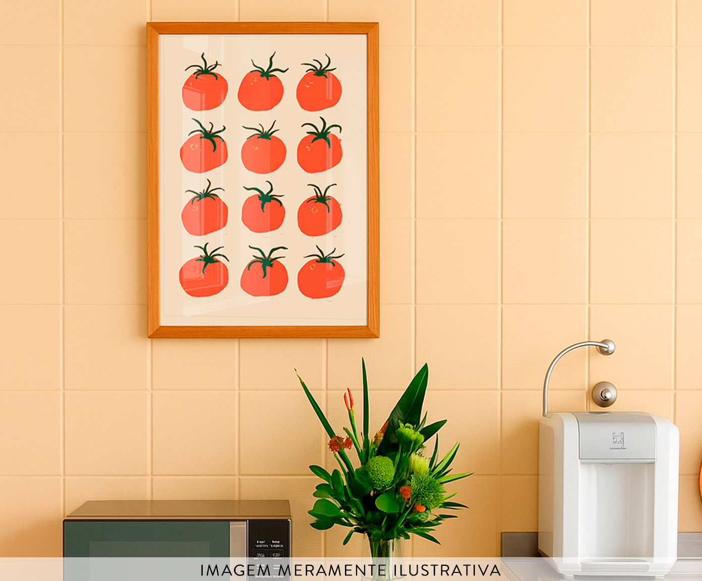Quadro Pomodoro com Moldura Marrom image number 1