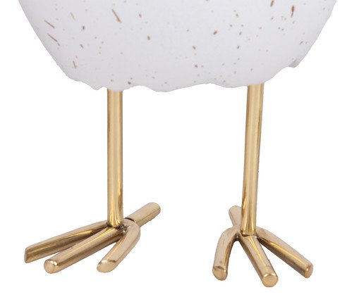 Escultura Egg Flocado Branco image number 1