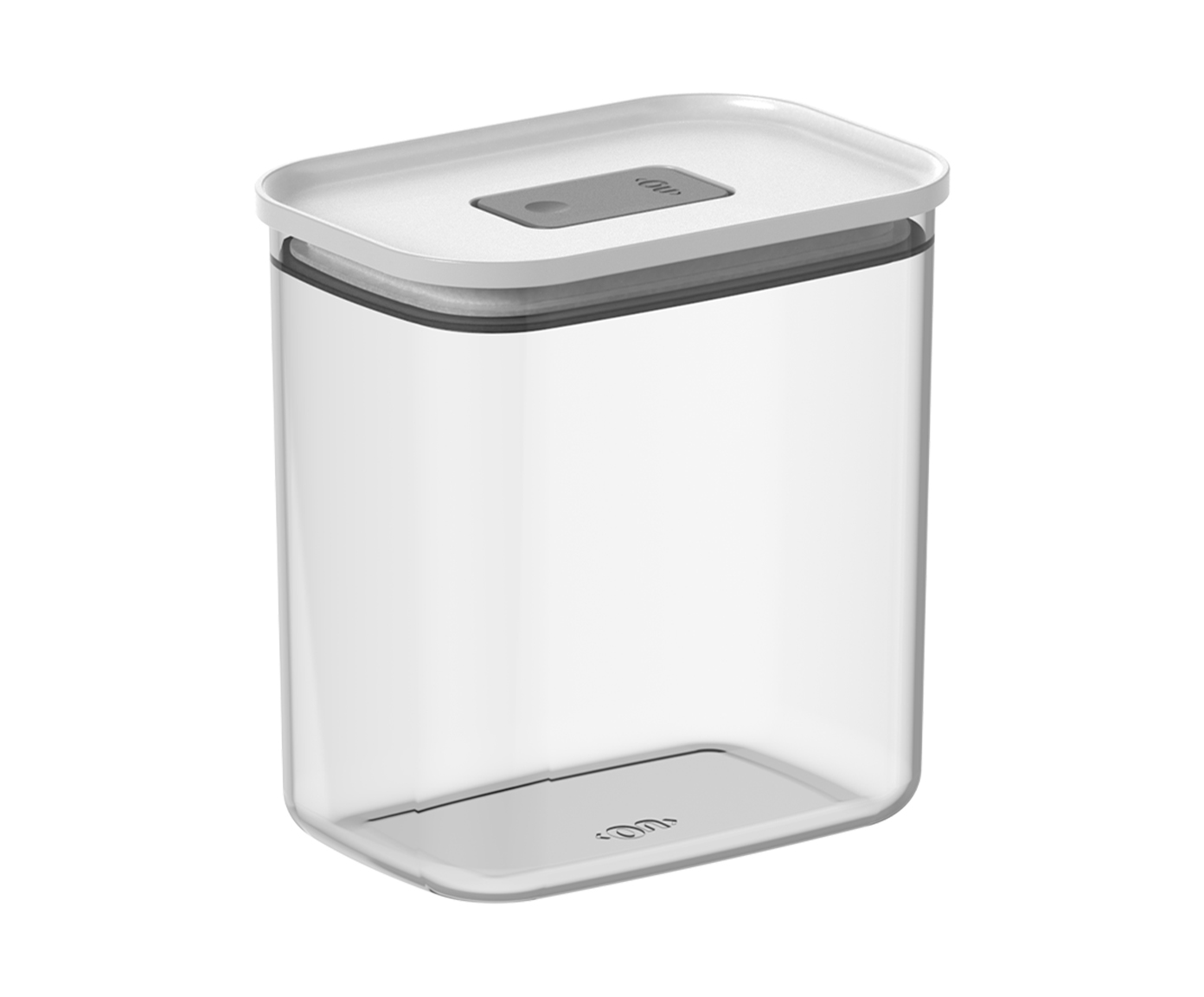 Pote Herm&eacute;tico Retangular Duo Lock Branco Fechado Branco - image 0
