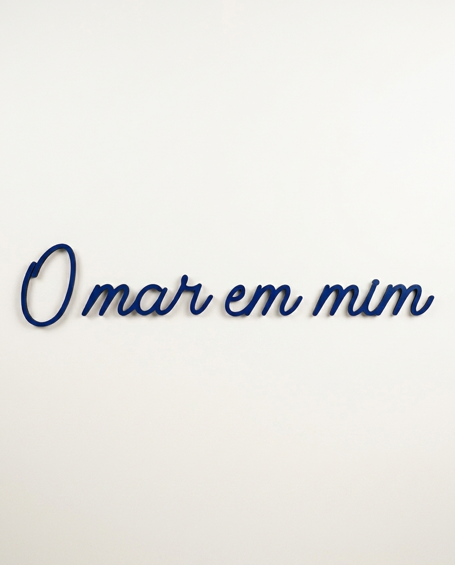Adorno de Parede Frase O Mar Em Mim image number 2