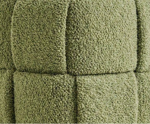Pufe Cubo em Boucl&eacute; verde - image 1