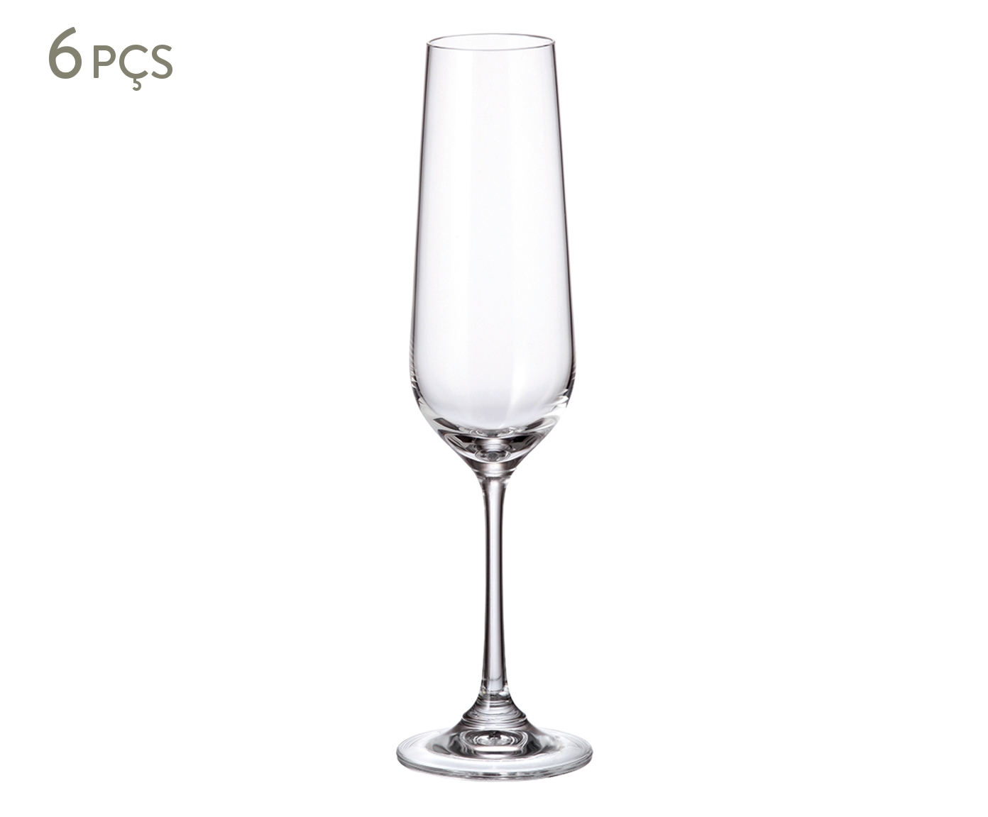 Jogo de Ta&ccedil;as para Champagne em Cristal Ecol&oacute;gico Dora image number 0