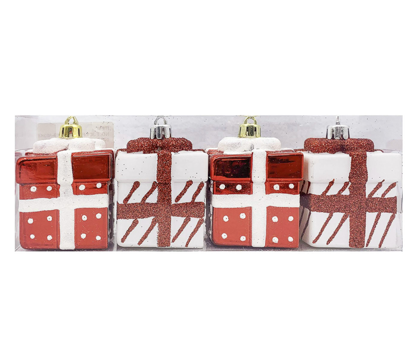 Jogo de Enfeites para Pendurar Gift Vermelho e Branco image number 0