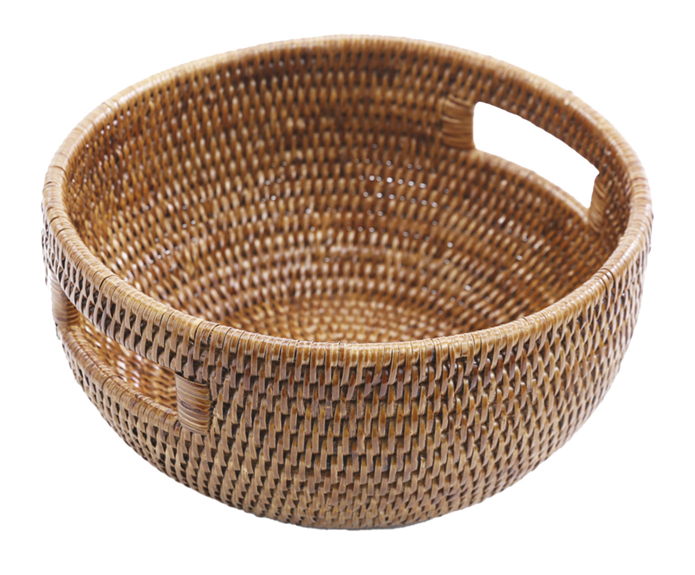 Bowl Pequeno em Rattan e Frutas Marrom - image 0