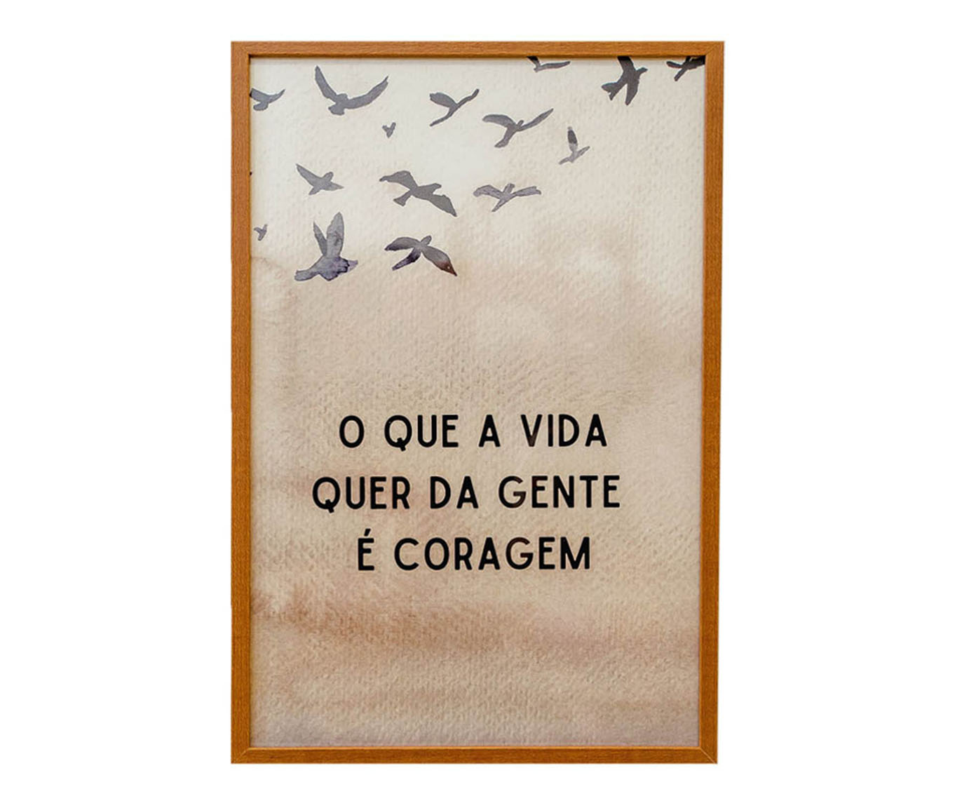 Quadro Coragem Preto e Bege image number 0