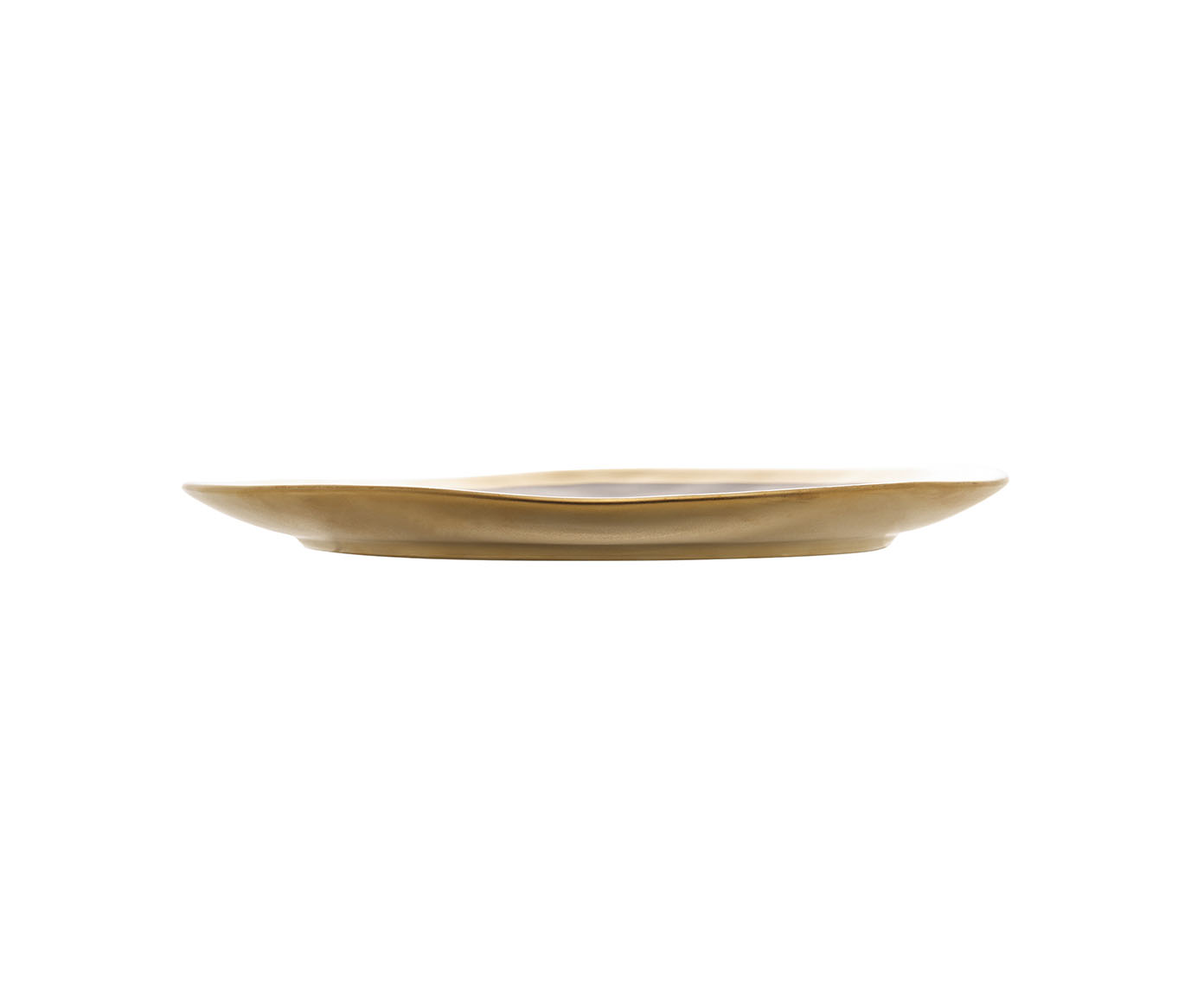 Prato Raso de Porcelana Dubai Preto e Dourado image number 2