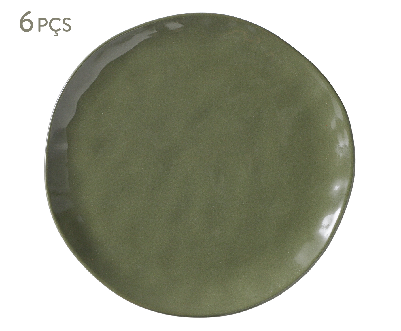 Jogo de Pratos de Sobremesa Org&acirc;nico Umi Verde Oliva - image 0