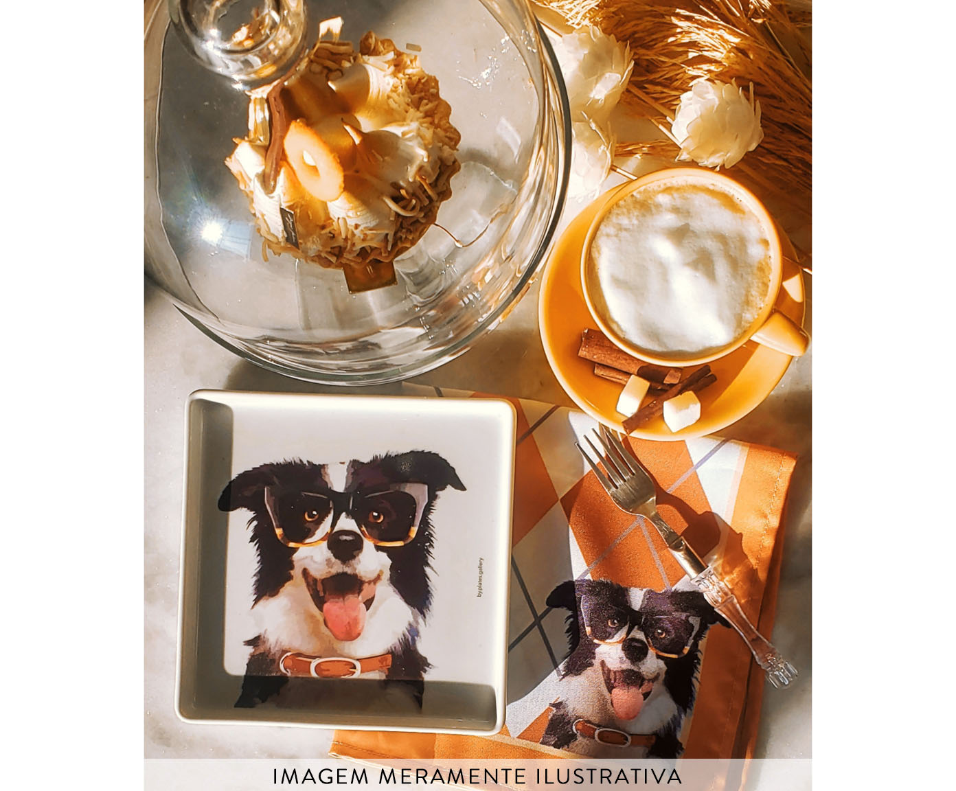 Prato de Porcelana Border Collie Jorge image number 2