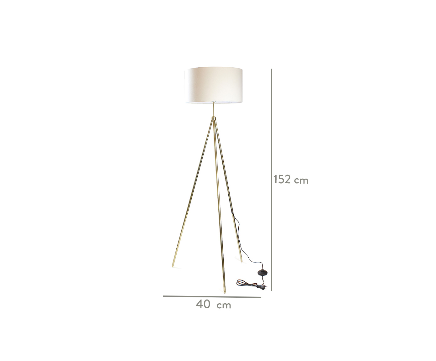 Lumin&aacute;ria de Ch&atilde;o Isadora Dourado - Bivolt image number 2
