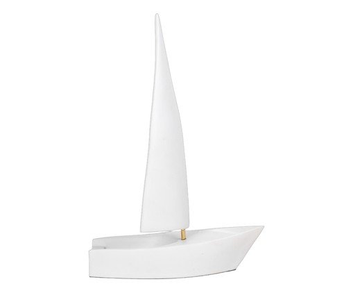 Escultura Barco Laser Branco - image 0