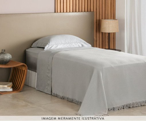 Colcha In Design Franja Cinza image number 2