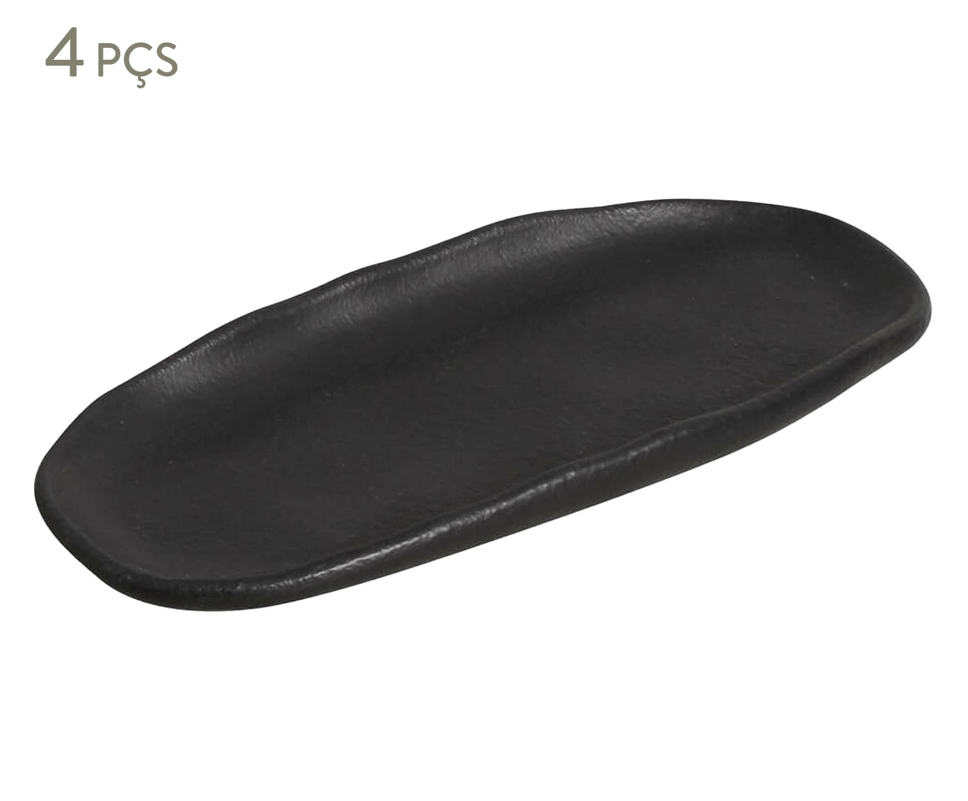 Jogo de Travessas Oval Rasa Mini Preto Matte Preto - image 0