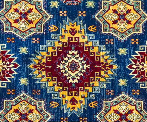Tapete Cl&aacute;ssico Turco Kasakh Naava - Azul image number 1