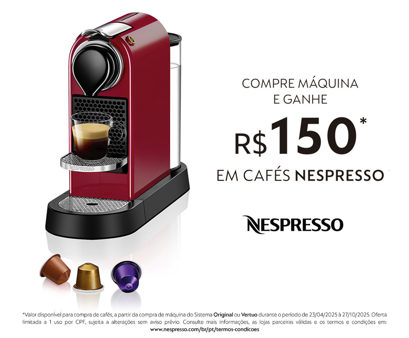 Cafeteira Nespresso Citiz Cherry Red - 110V image number 7