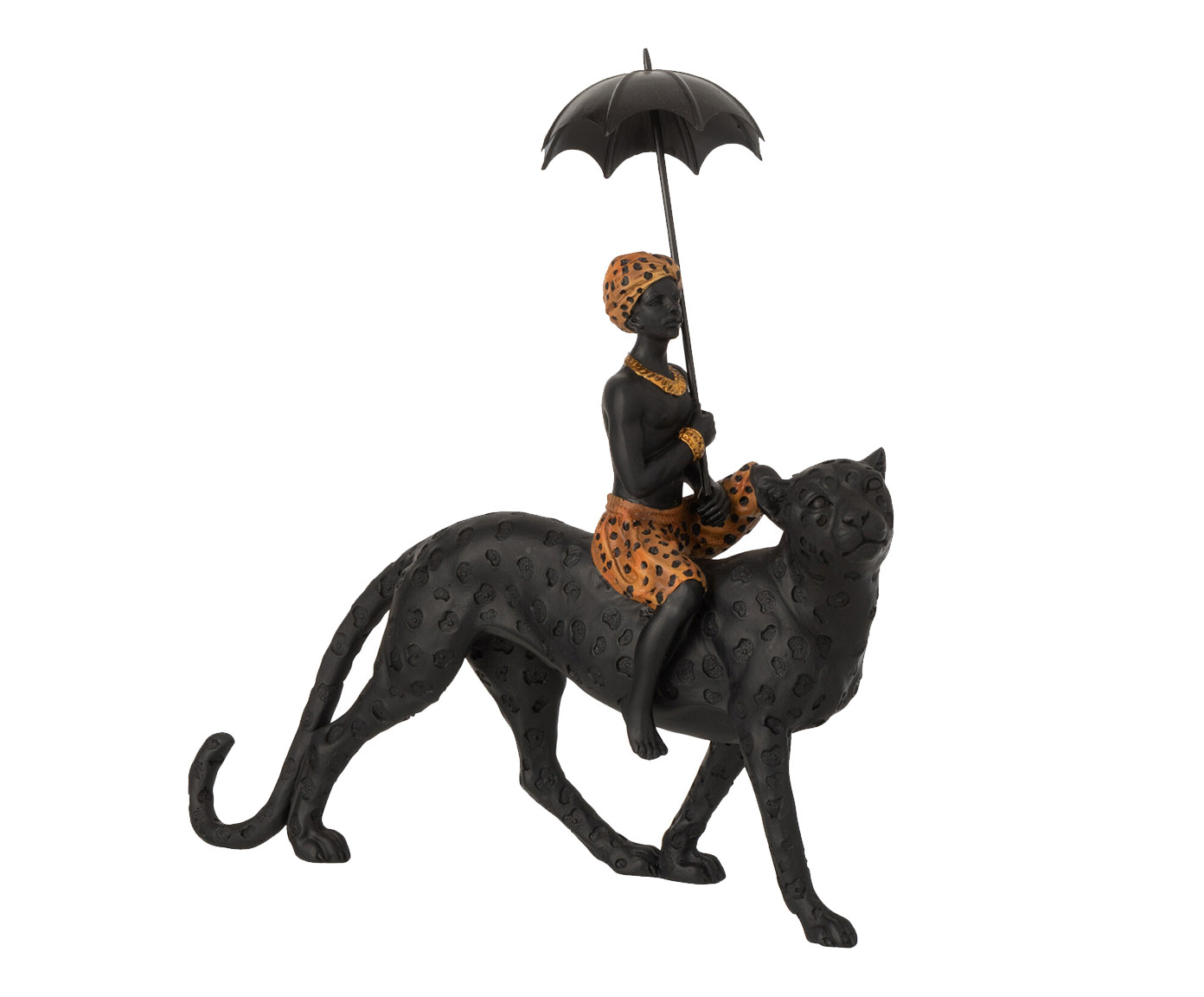 Escultura Homem e Leopardo - image 0