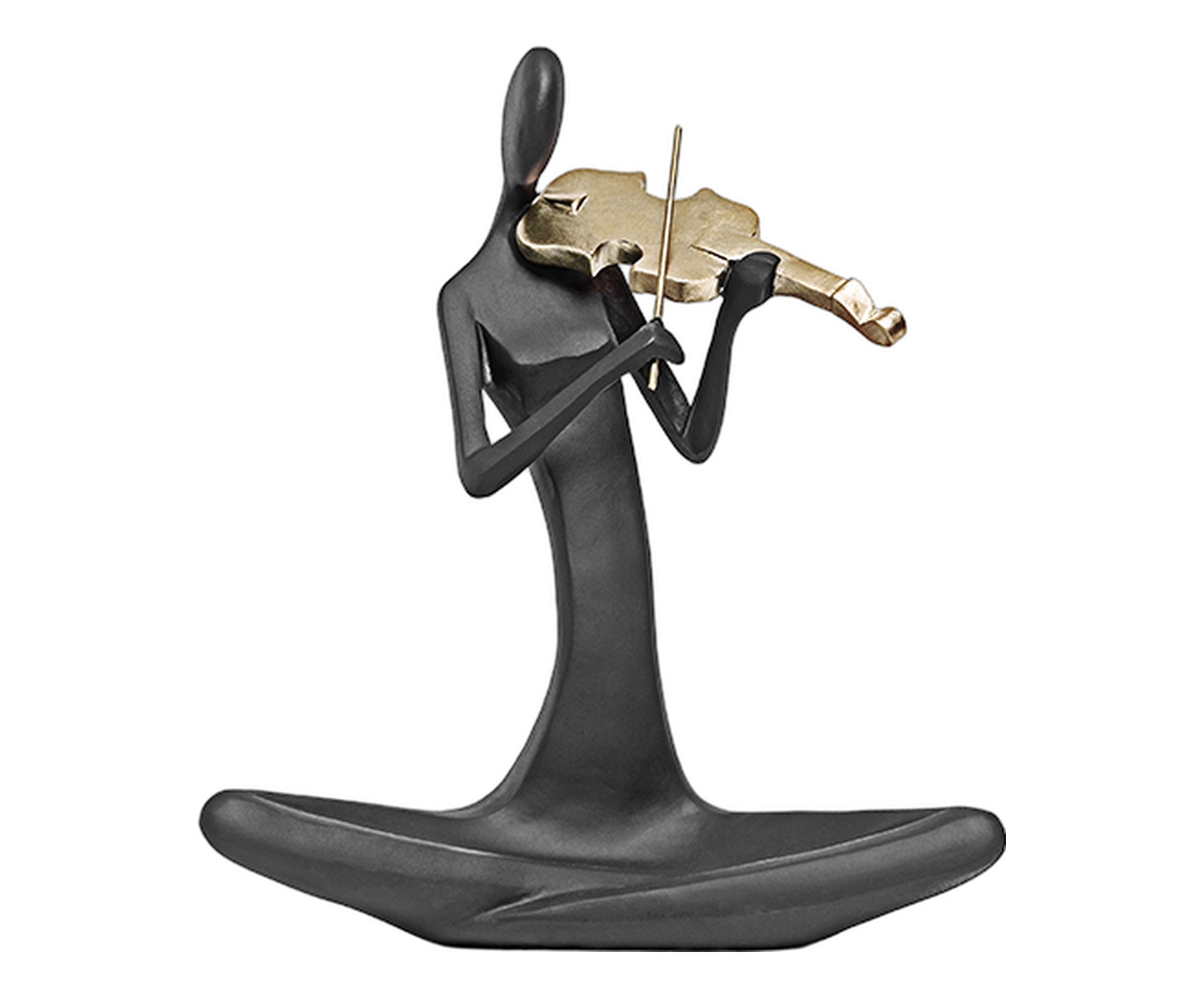 Adorno Figura com Violino Preto image number 0