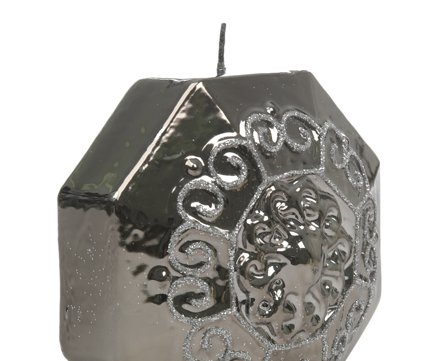 Vela Octogon Flower Preto - image 1